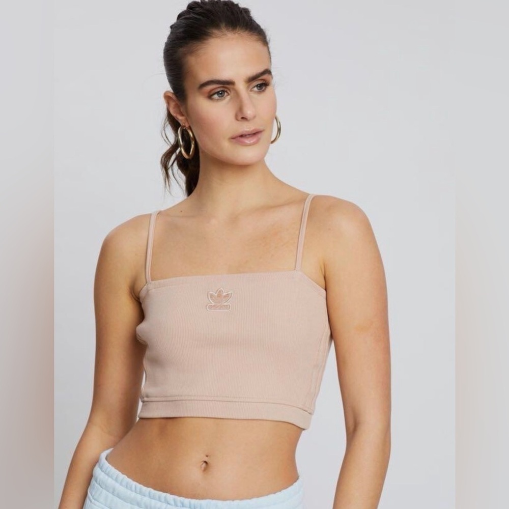 Adidas - Retro Ribbed Spaghetti Strap Crop Top
